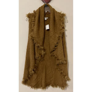 Cato Est 1946 Womens Medium Brown Open-Front Tunic-Style Soft Cardigan NWT! M340